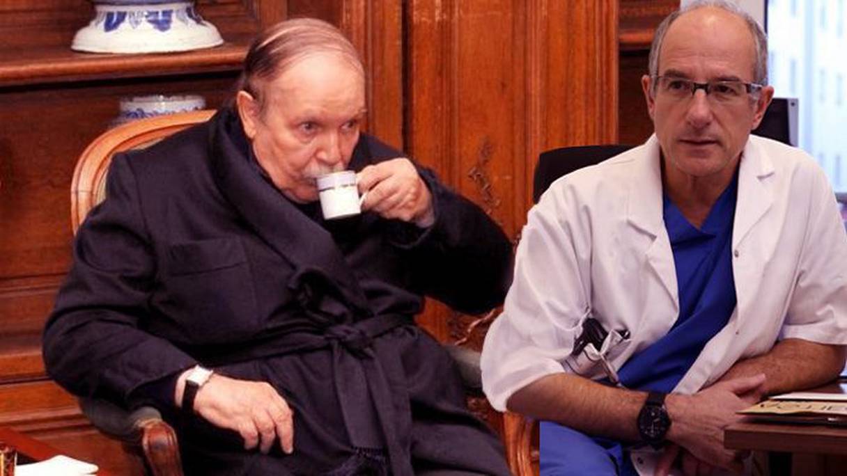 Abdelaziz Bouteflika et son médecin Jacques Monségu. 
