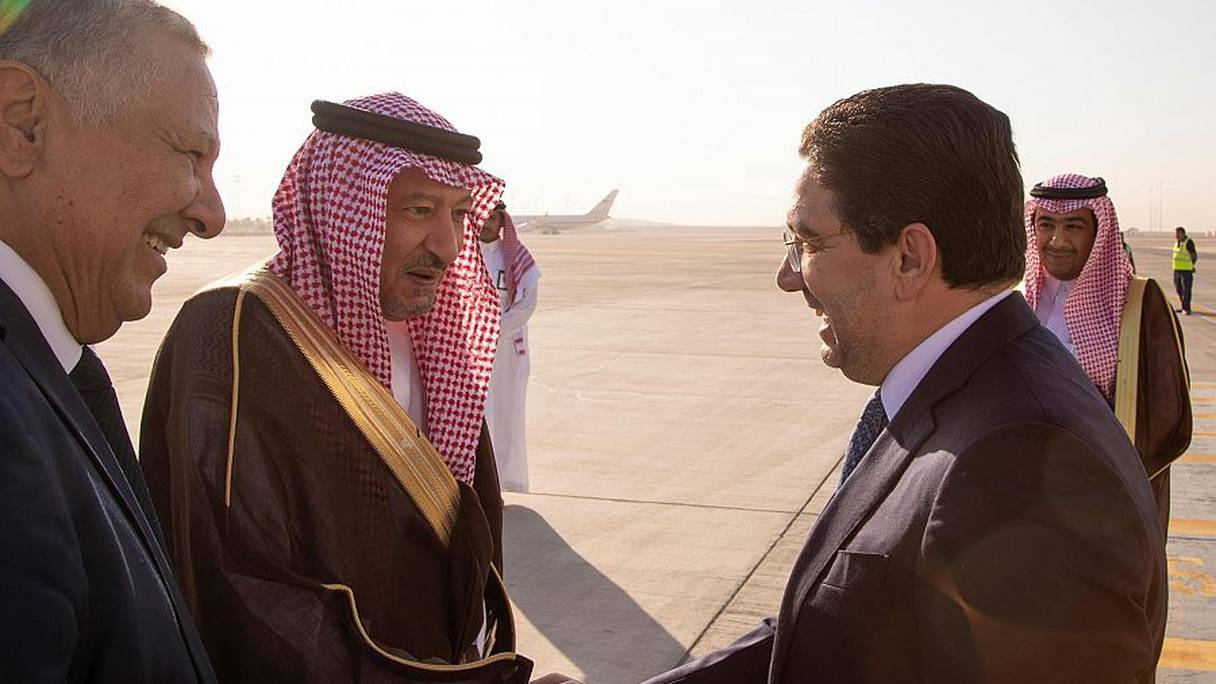 Nasser Bourita à son arrivée, lundi 17 octobre 2022, à l'Aéroport de Riyad.
