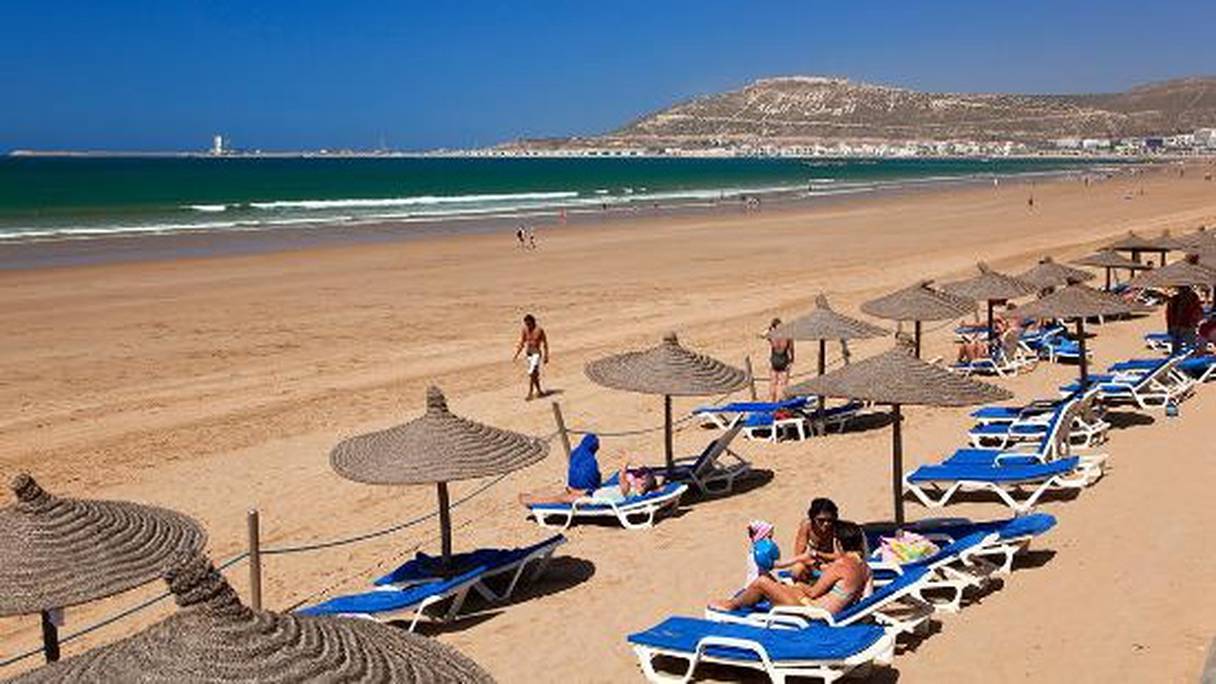 Une plage d'Agadir.
