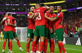 Joie des Lions de l Atlas - Maroc-Portugal - Samedi 10 décembre 2022 - Qatar 2022 - Coupe du monde 2022 de la FIFA - Doha