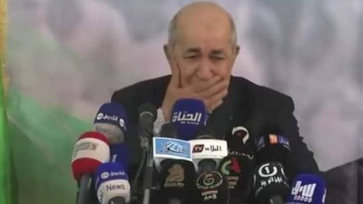 Un candidat à la présidentielle algérienne en larmes.
