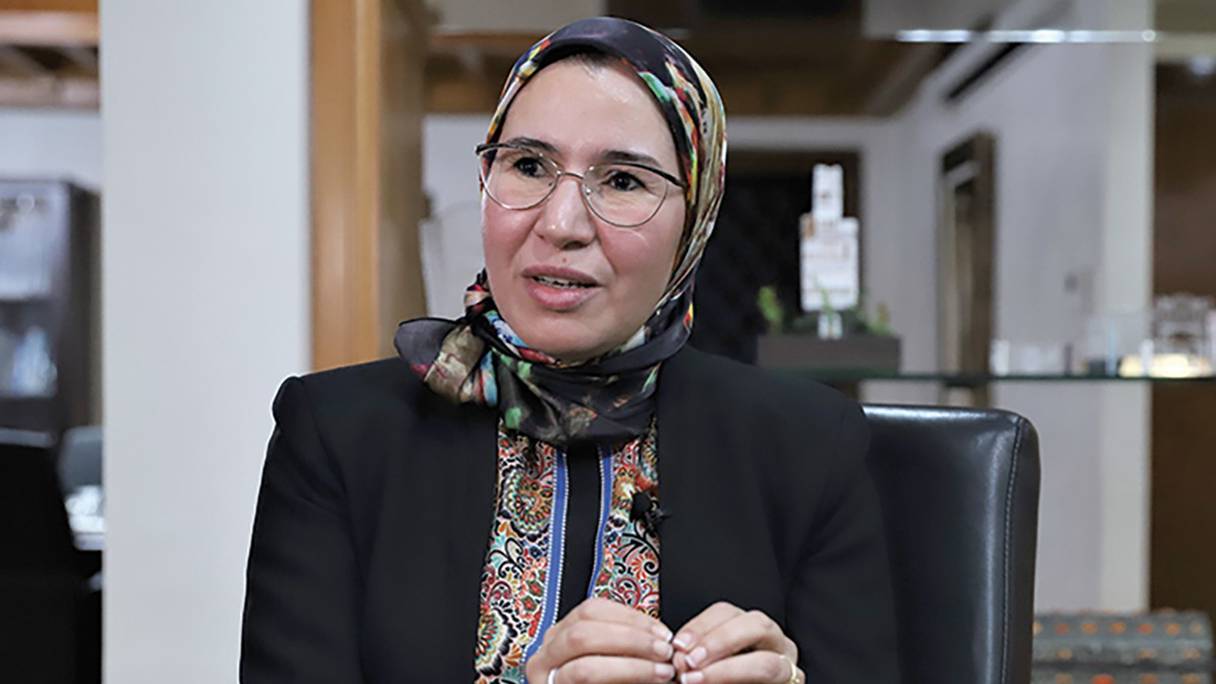 Nezha El Ouafi, secrétaire d'Etat chargée des Marocains résidant à l'étranger.
