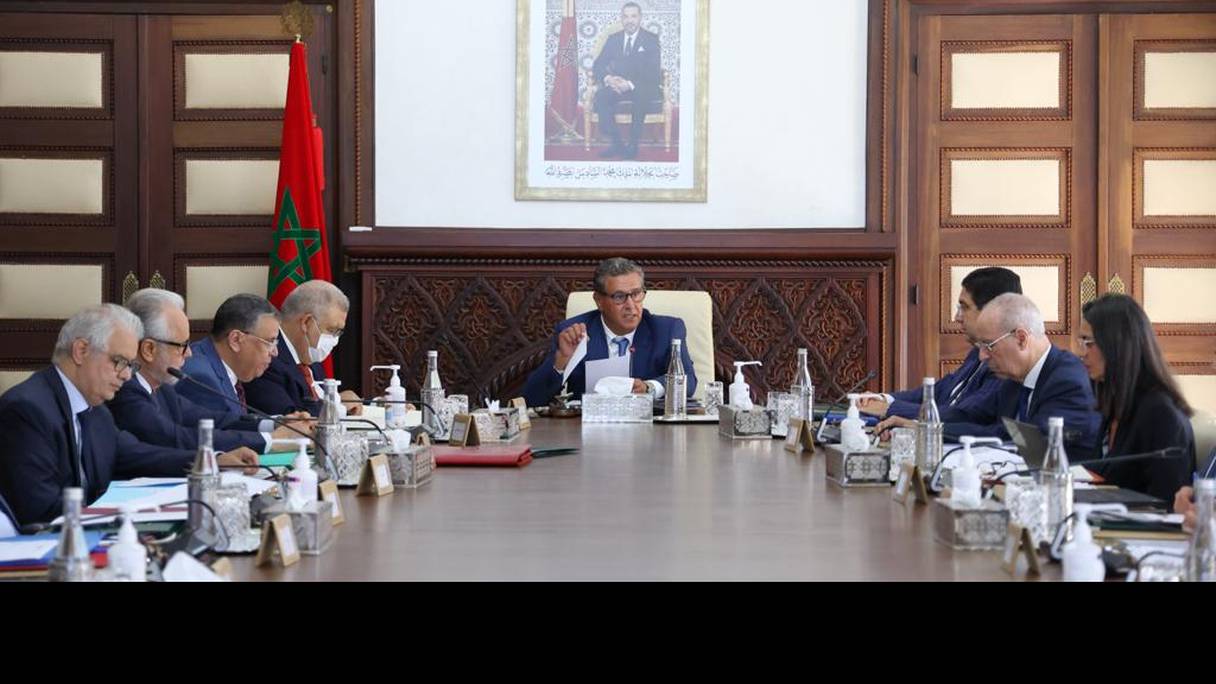 Réunion du Conseil de gouvernement, le 8 septembre 2022 à Rabat. 
