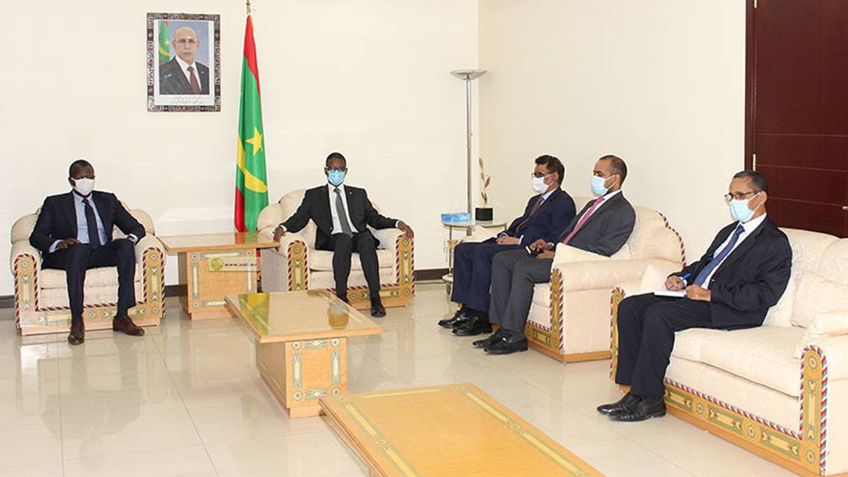 Ahmed Diané Séméga a rencontré Mohamed ould Bilal en présence du ministre du Pétrole, Abdessalam Ould Mohamed Saleh et de leurs collaborateurs respectifs.
