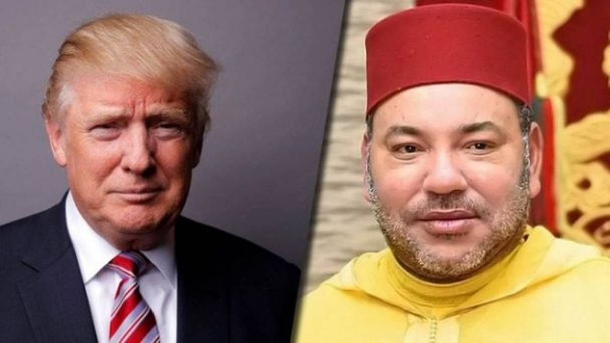 Le roi Mohammed VI et le président américain Donald Trump.
