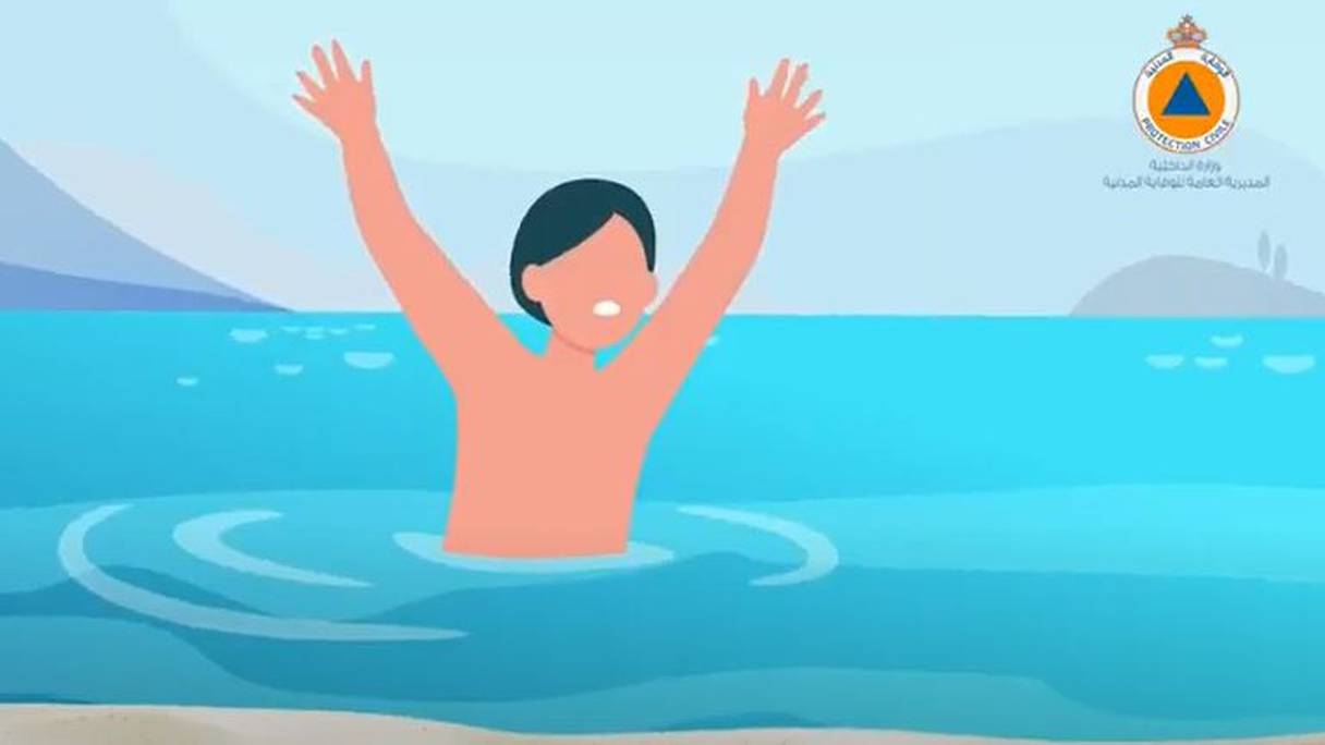 La direction générale de la Protection civile diffuse, à l'été 2021, une capsule vidéo de sensibilisation aux dangers encourus d'une baignade sur les plages et les sites non surveillés, dont la noyade. 
