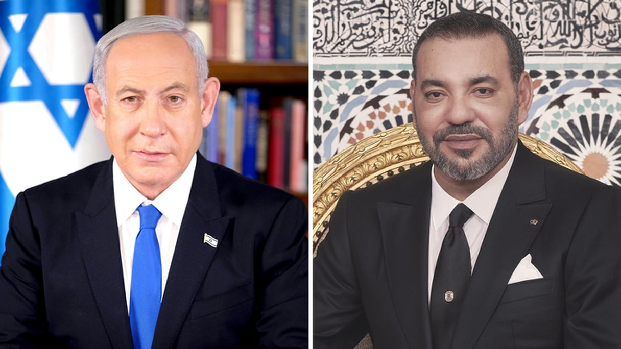 Le Roi Mohammed VI et le Premier ministre Israélien Benyamin Netanyahu.