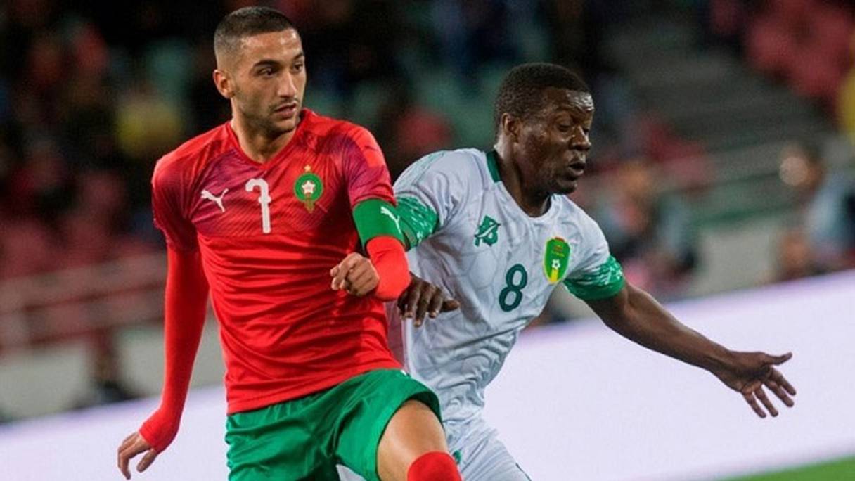 Hakim Ziyech contre la Mauritanie le 15 novembre 2019 au complexe Moualay Abdellah (Rabat).
