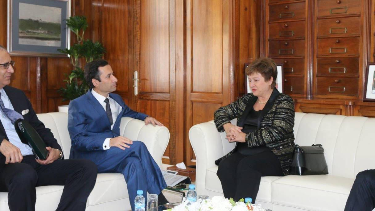 Lors de la réunion Benchaaboun-Georgieva, mercredi 19 février 2020
