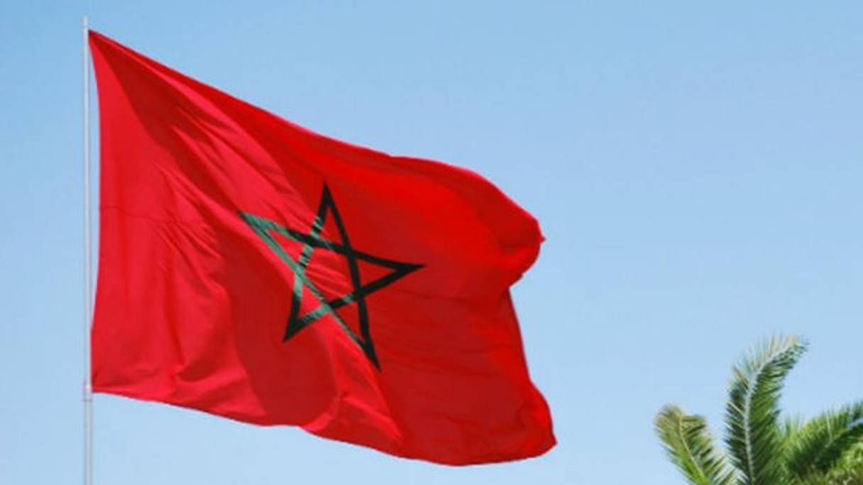Drapeau du Royaume du Maroc.
