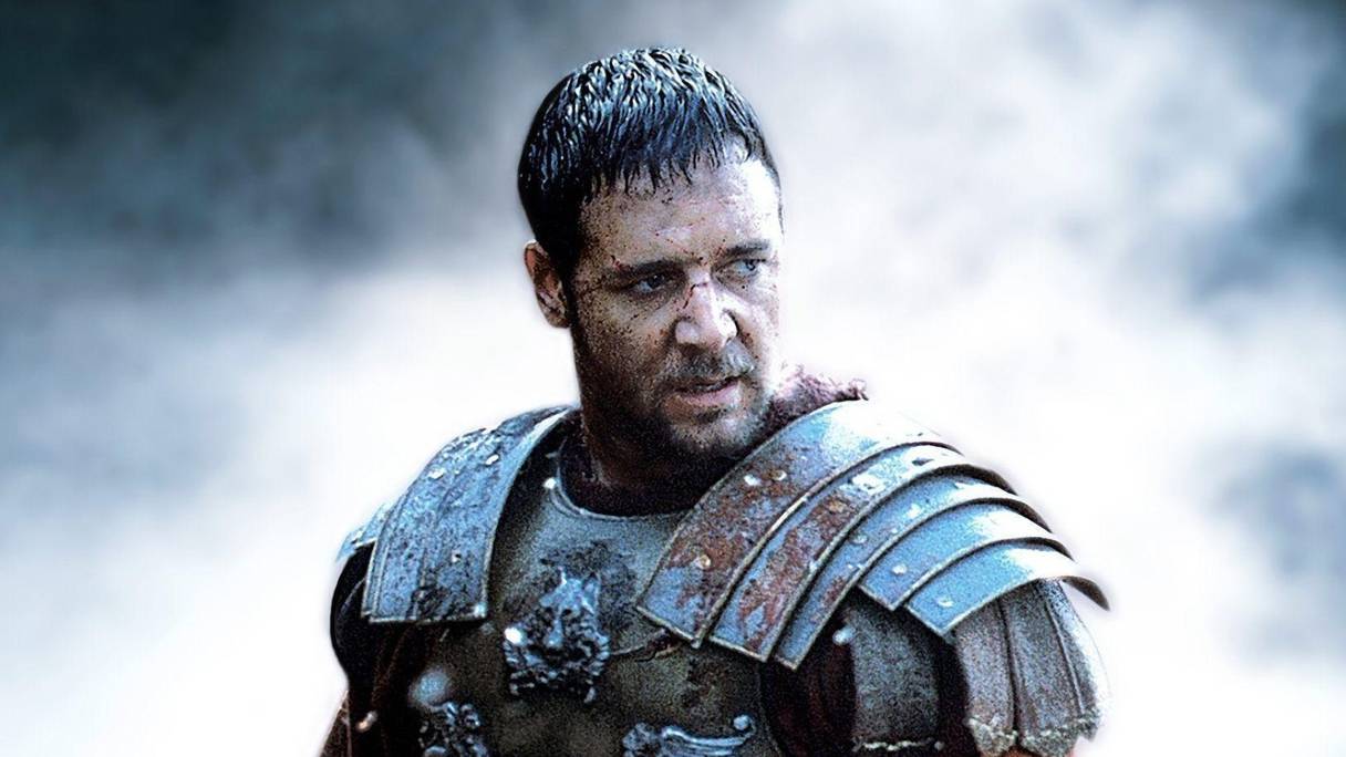 Russell Crowe dans le rôle du général Decimus Maximus, dans le premier «Gladiator» de Ridley Scott, sorti en 2000. 
