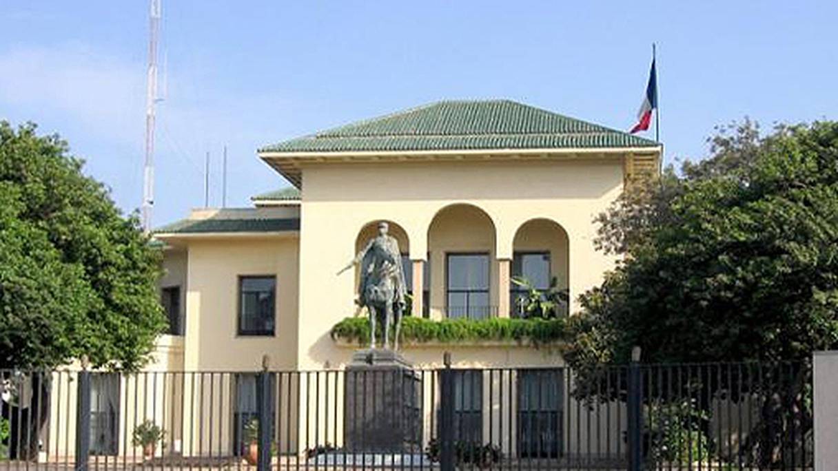 Le siège de l'ambassade de France à Rabat.

