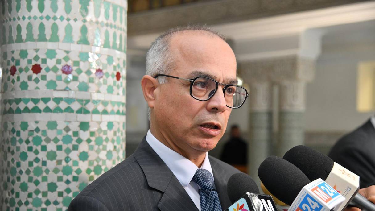 Chakib Benmoussa, ministre de l’Education nationale, du Préscolaire et des Sports, le 23 novembre 2021, à Rabat. 
