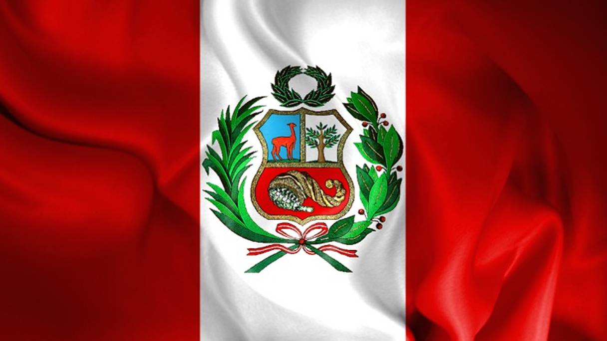 Drapeau de la République du Pérou.

