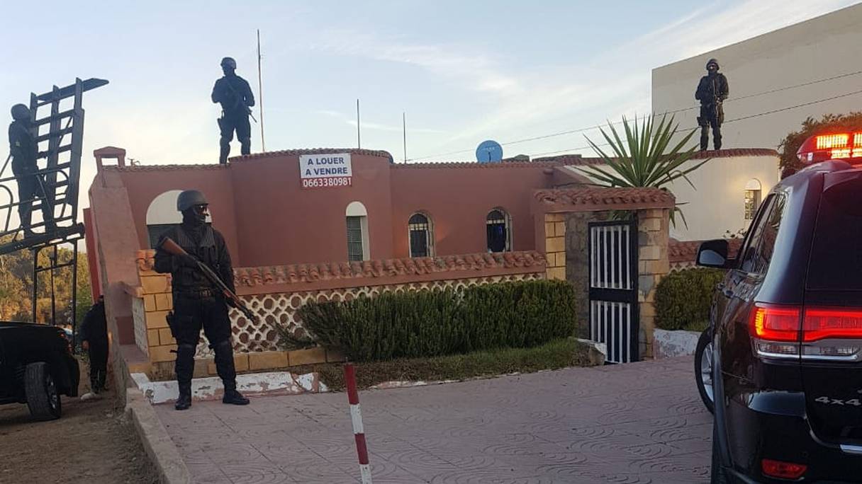 Opération antiterroriste, vendredi 25 octobre 2019, à Tamaris, dans la banlieue sud de Casablanca.
