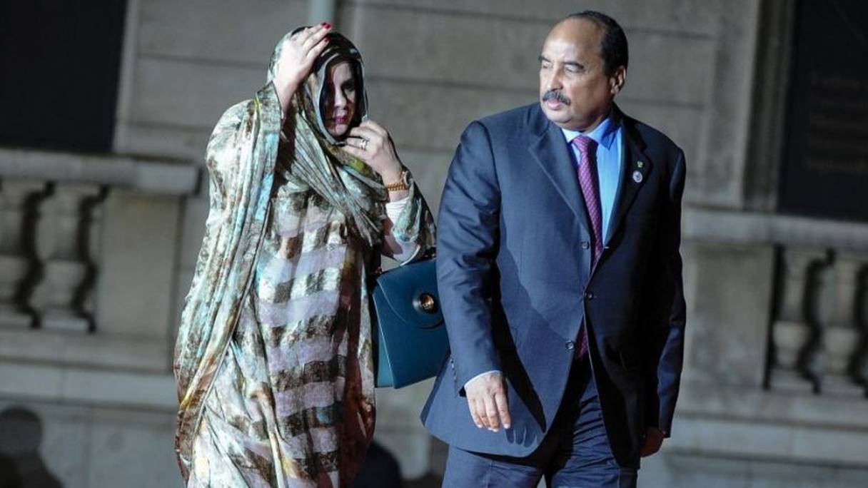L'ancien président mauritanien Ould Abdel Aziz et son épouse.
