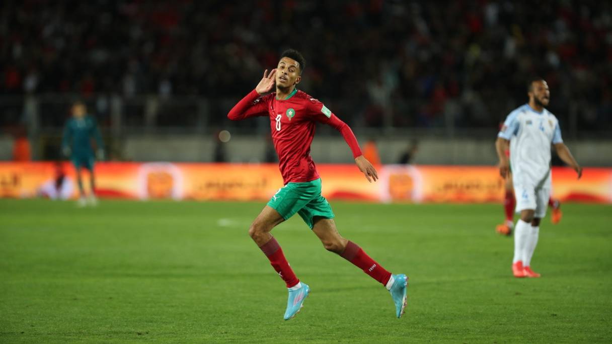 Azzedine Ounahi, héros du match Maroc-RD Congo, mardi 29 mars 2022.
