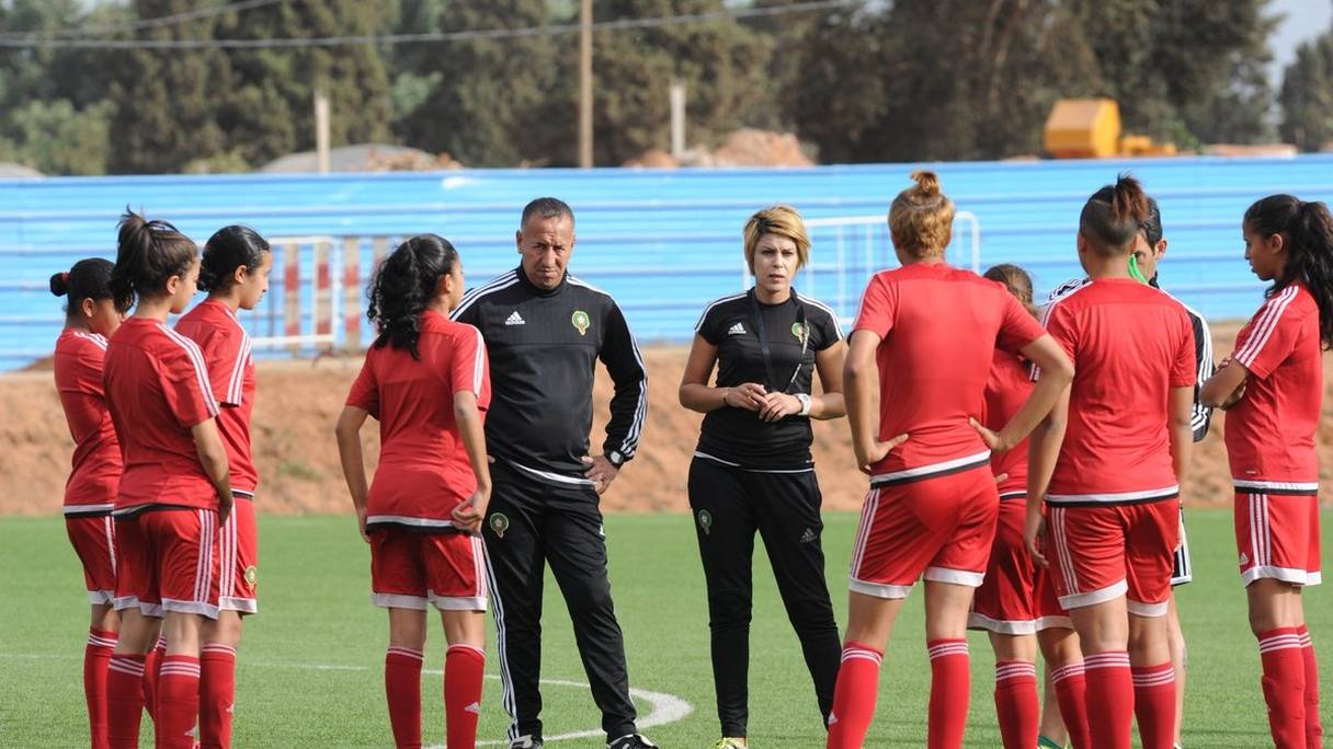 Séance d'entraînement de l'équipe nationale féminine U17.
