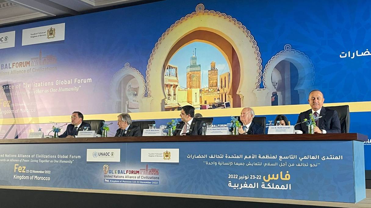 A l'issue de la réunion ministérielle de la neuvième édition du Forum de l’Alliance des civilisations, les participants ont adopté la «Déclaration de Fès», qui en sanctionne les travaux, le 23 novembre 2022.
