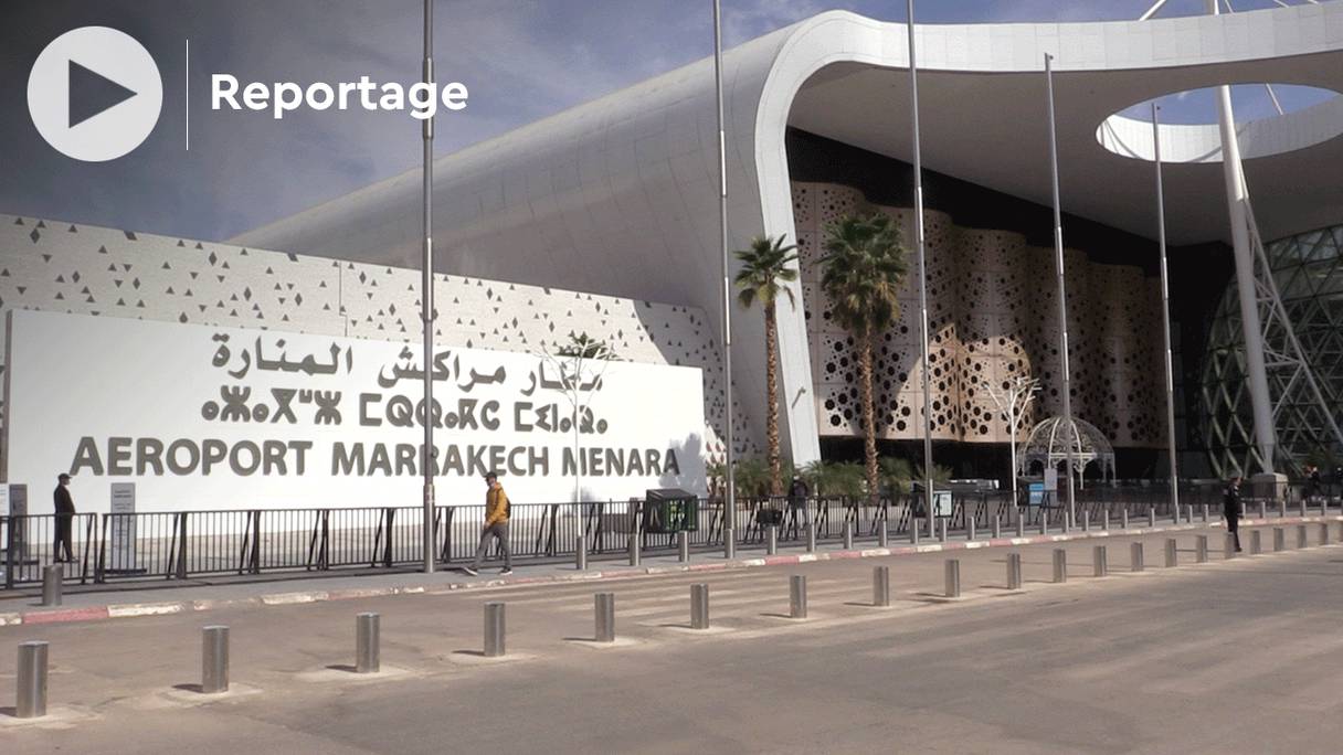 L’aéroport de Marrakech-Menara.
