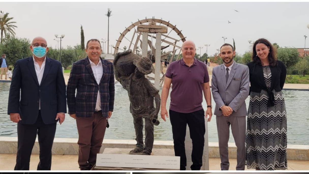 La photo publiée par David Govrin sur son compte Twitter et prise sur l'esplanade du musée Mohammed VI pour la civilisation de l’eau, le 31 mai 2021, à Marrakech.
