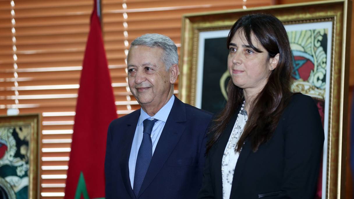 Le ministre du Tourisme Mohamed Sajid et la secrétaire d'État au Tourisme Lamia Boutaleb.

