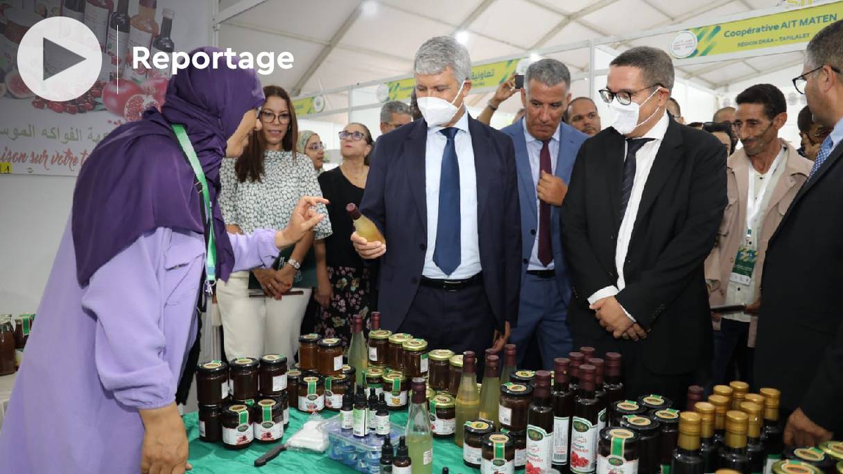 Le ministre de l'Agriculture, de la Pêche maritime, du Développement rural et des Eaux et forêts, Mohammed Sadiki, à l’ouverture du SIPTA, hier, jeudi 1er septembre 2022, à Agadir.
