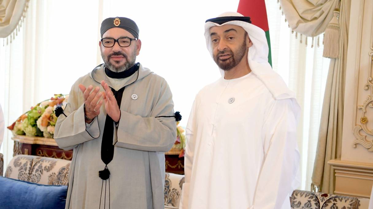 Le roi Mohammed VI et cheikh Mohamed Ben Zayed Al Nahyane.
