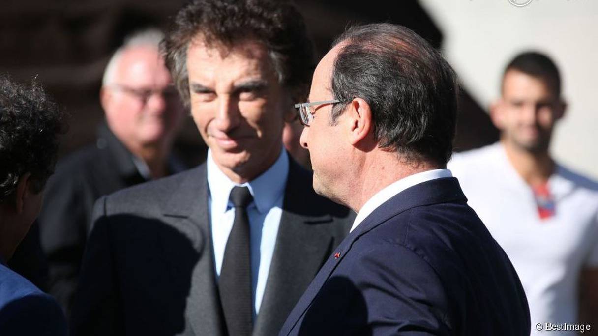 Jack Lang et François Hollande. 
