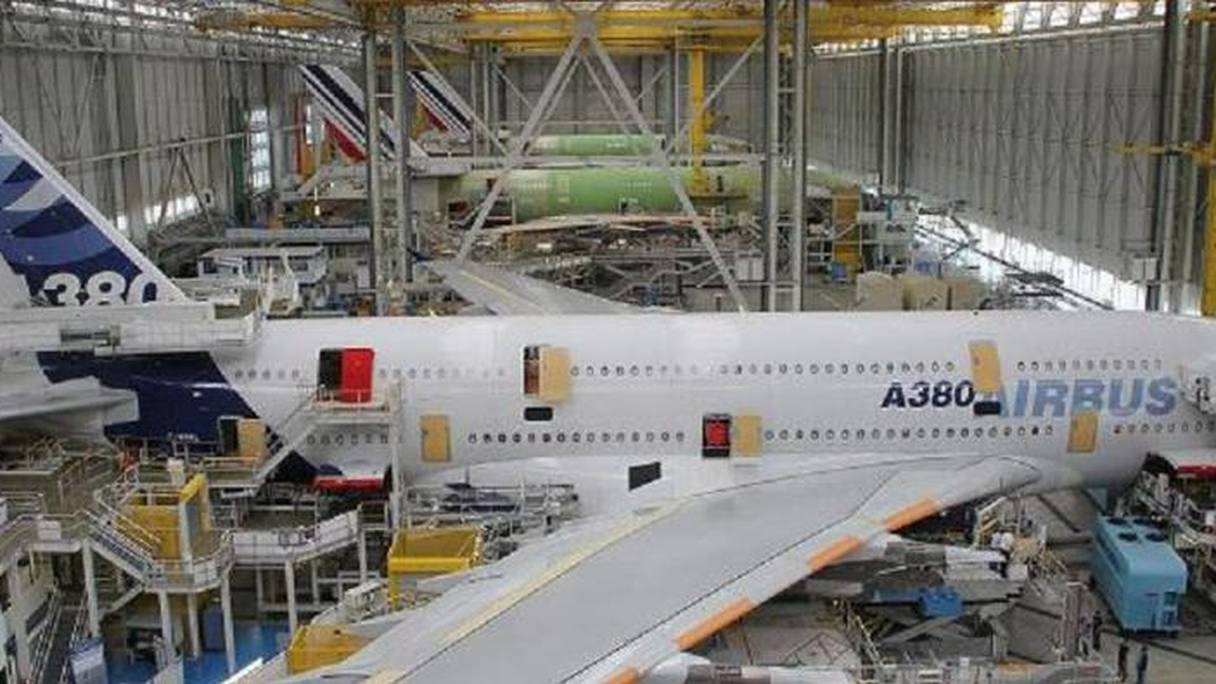 Dans l'usine Blagnac de Toulouse où est rassemblé l'A380.
