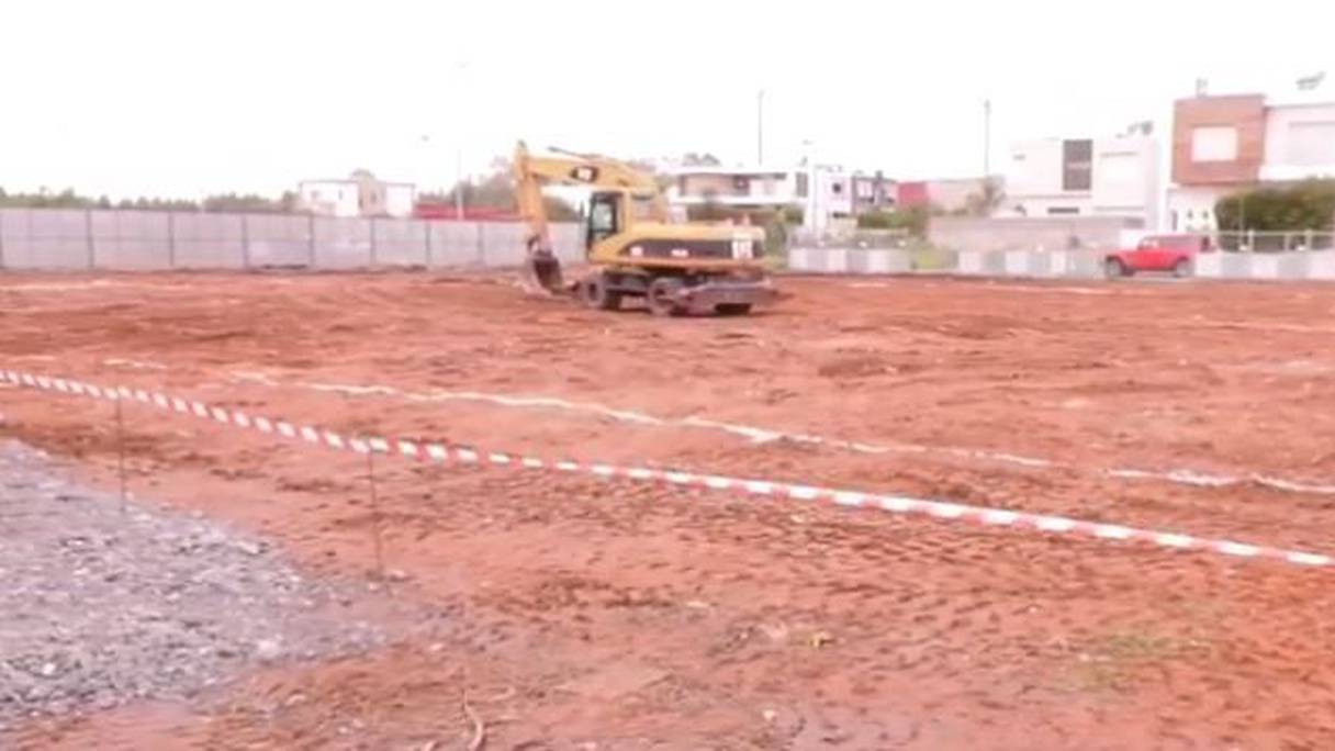 Le chantier du nouveau siège du PJD à Hay Riad. 
