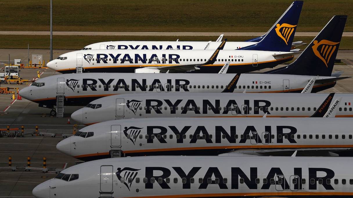 Des avions de la compagnie aérienne Ryanair. 
