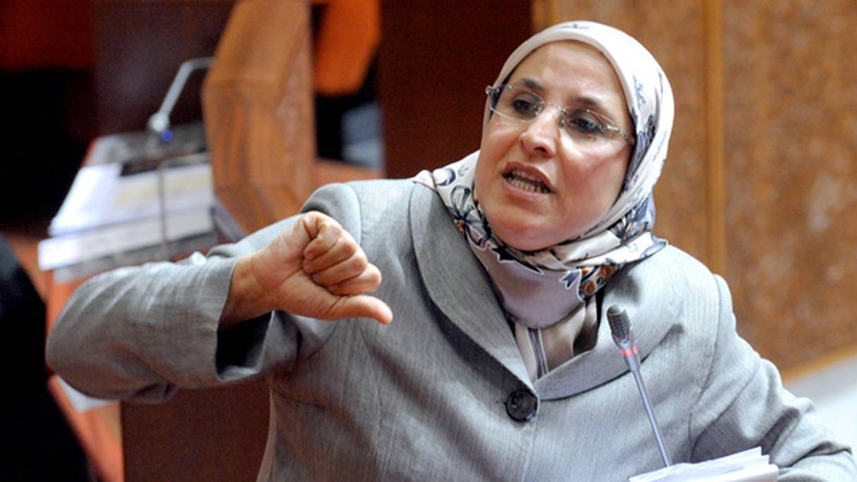 Bassima El Hakkaoui, ministre de la Famille. 
