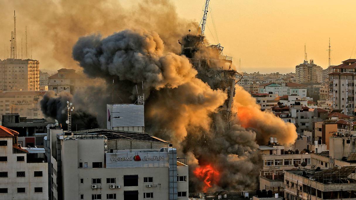 صورة من الأرشيف. عمليات القصف على قطاع غزة