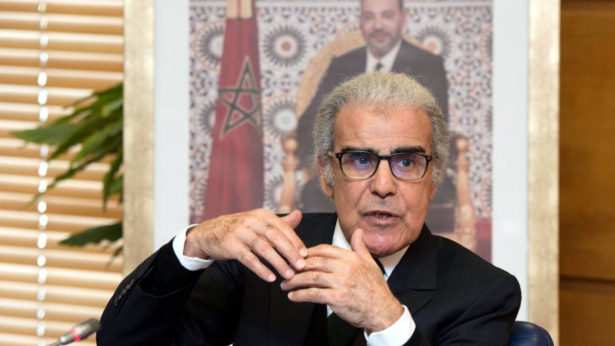 Abdellatif Jouahri, wali de Bank Al-Maghrib, lors d'un point de presse à Rabat, le 17 décembre 2019.
