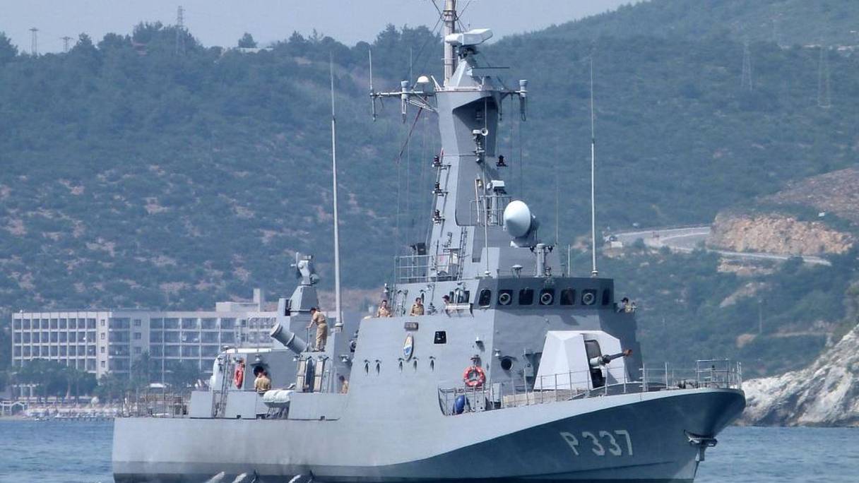 Un navire d'attaque rapide de classe Kilic, fabriqué au chantier naval de Gölcük, en Turquie.
