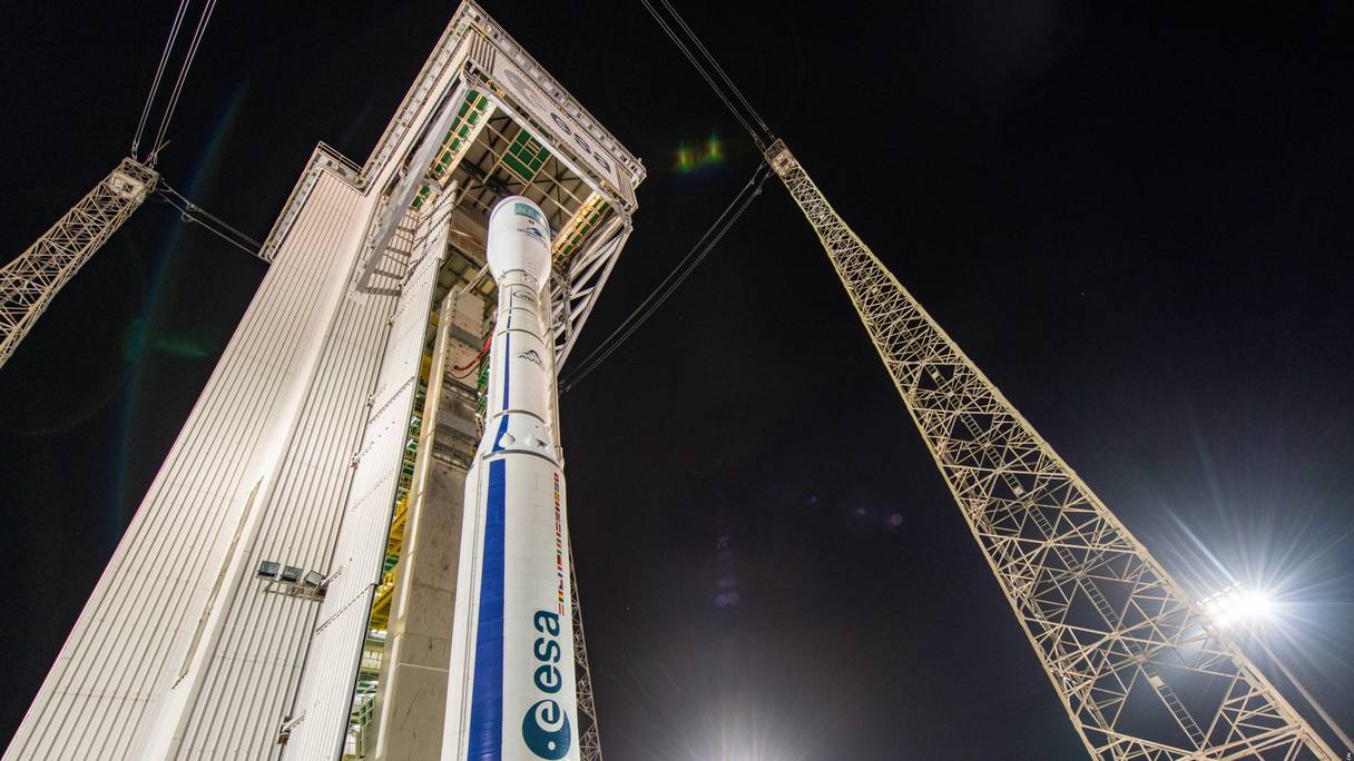 La fusée Vega-C sur son pas de tir, le 20 décembre 2022.
