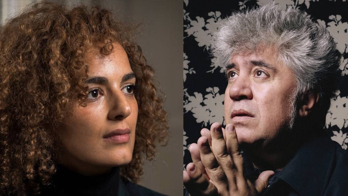 L'écrivaine marocaine Leila Slimani et le cinéaste espagnol Pedro Almodovar (photomontage).
