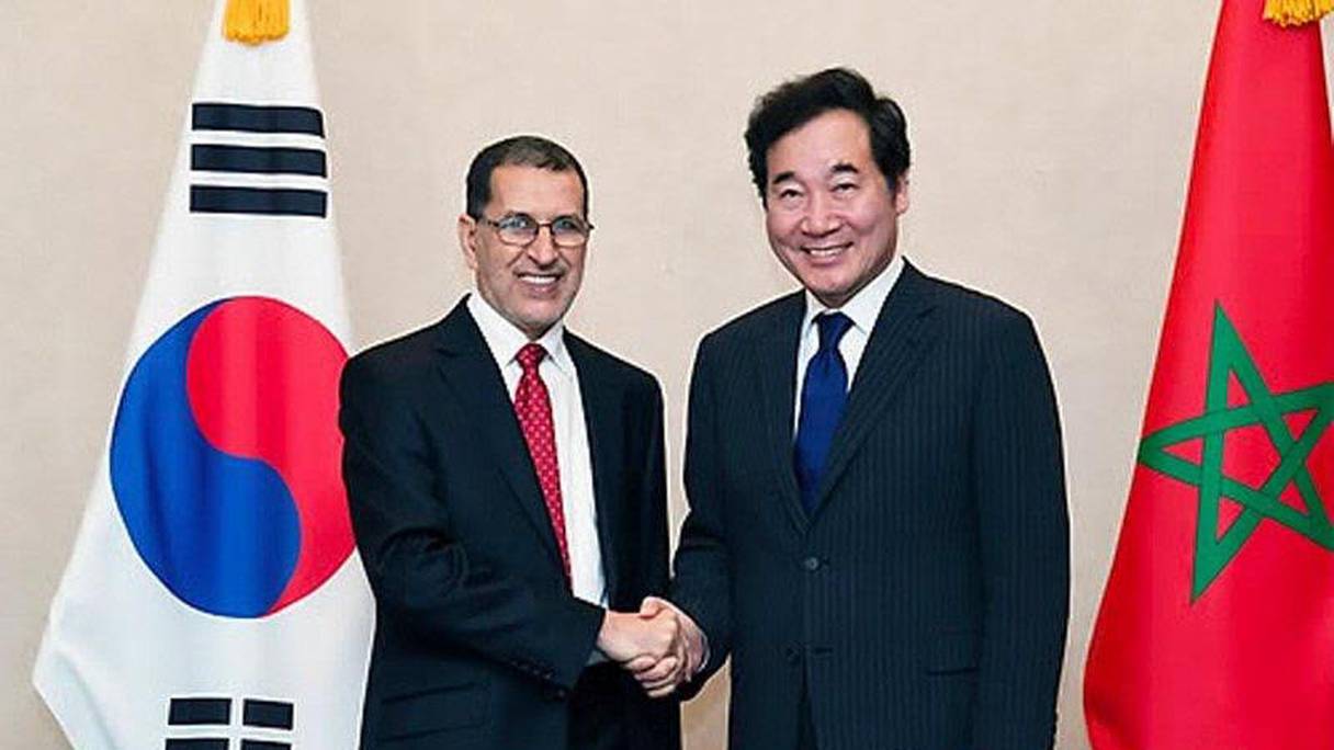 Saâd Eddine El Othmani et Lee Nak-yeon, Premier ministre de Corée du Sud. 
