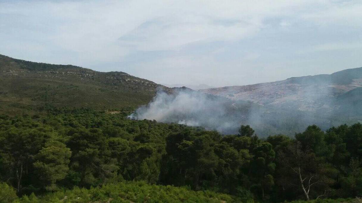 Incendie dans la forêt de Ain Lahcen, dans la région de Tétouan.
