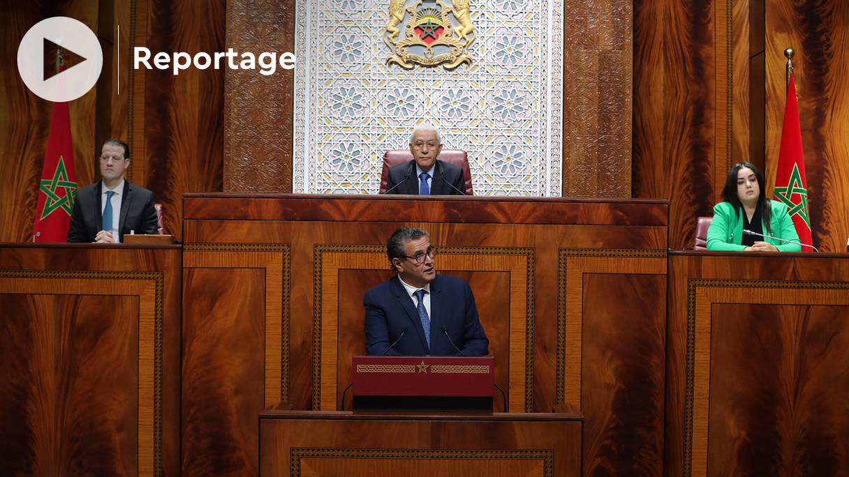 L’intervention du chef du gouvernement, Aziz Akhannouch, lundi 18 avril 2022, lors de la séance mensuelle consacrée à la politique de l’Exécutif, à la Chambre des représentant.
