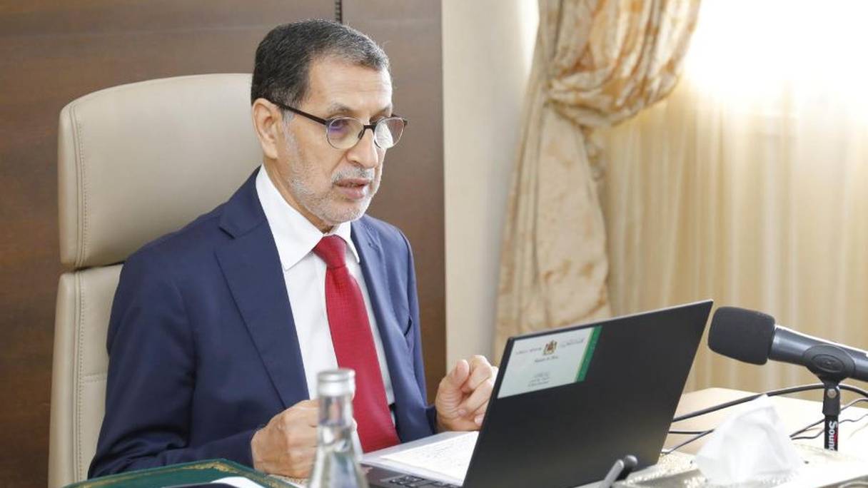 Saâd-Eddine El Othmani a présidé un Conseil de gouvernement, jeudi 1er juillet 2021.

