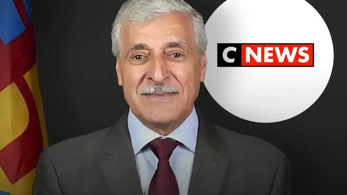 Ferhat Mehenni, président du Mouvement pour l’autodétermination de la Kabylie (MAK), censuré par la chaîne Cnews.
