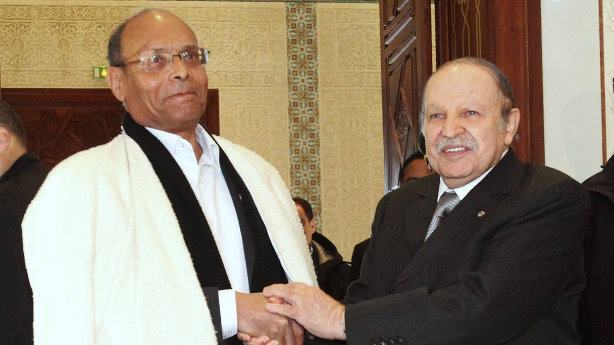 Moncef Marzouki et Abdelaziz Bouteflika. 
