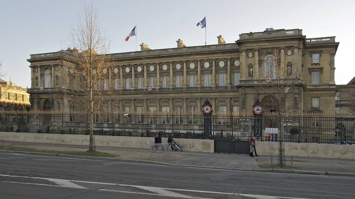 Ministère français de l'Europe et des Affaires étrangères, Quai d'Orsay, à Paris.
