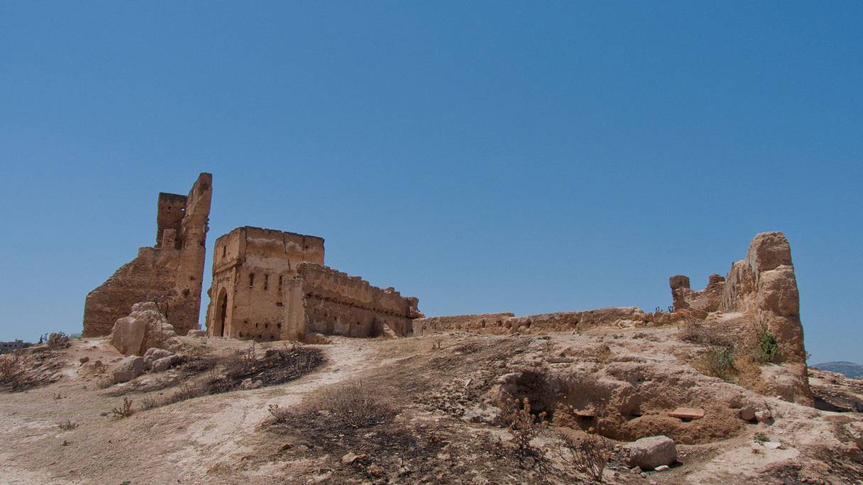 Nécropole mérinide en ruine, Fès. La colline d’Al Qolla fut choisie au XIVe siècle pour abriter les tombeaux de cette dynastie berbère zénète (XIIIe-XVe siècle). De 1361 à 1398, les successeurs d’Abou El Hassan, et plusieurs princes, y furent inhumés. 

