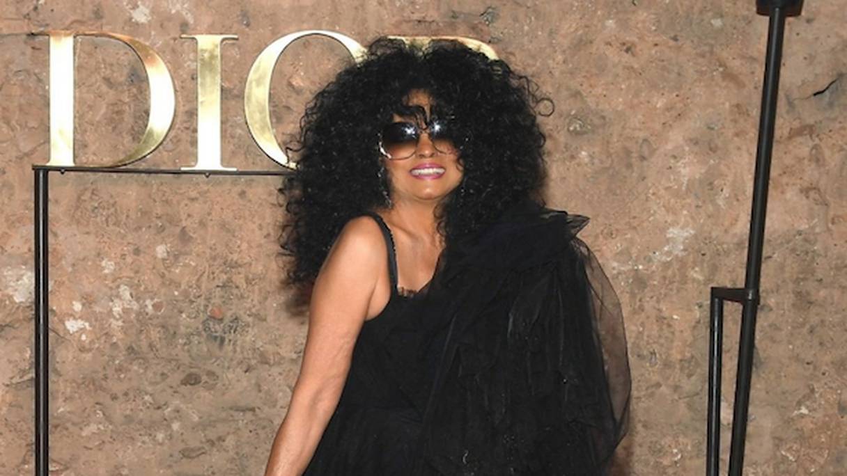 Diana Ross au Défile Dior Croisière 2020 à Marrakech, au Palais El Badi
