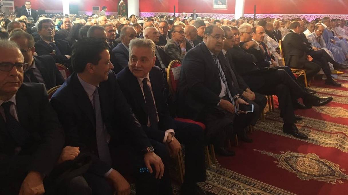 Les représentants des partis politiques marocains ce lundi 9 avril à Laâyoune.
