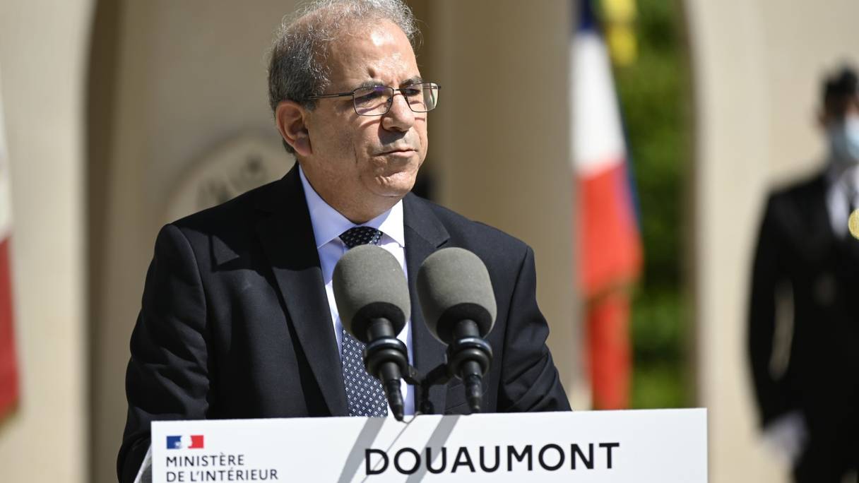 Mohammed Moussaoui, président du Conseil français du culte musulman (CFCM) lors d'une cérémonie en l'honneur des soldats musulmans ayant participé à la Première Guerre mondiale, au mémorial de la Première Guerre mondiale à Douaumont, le 29 juillet 2020.
