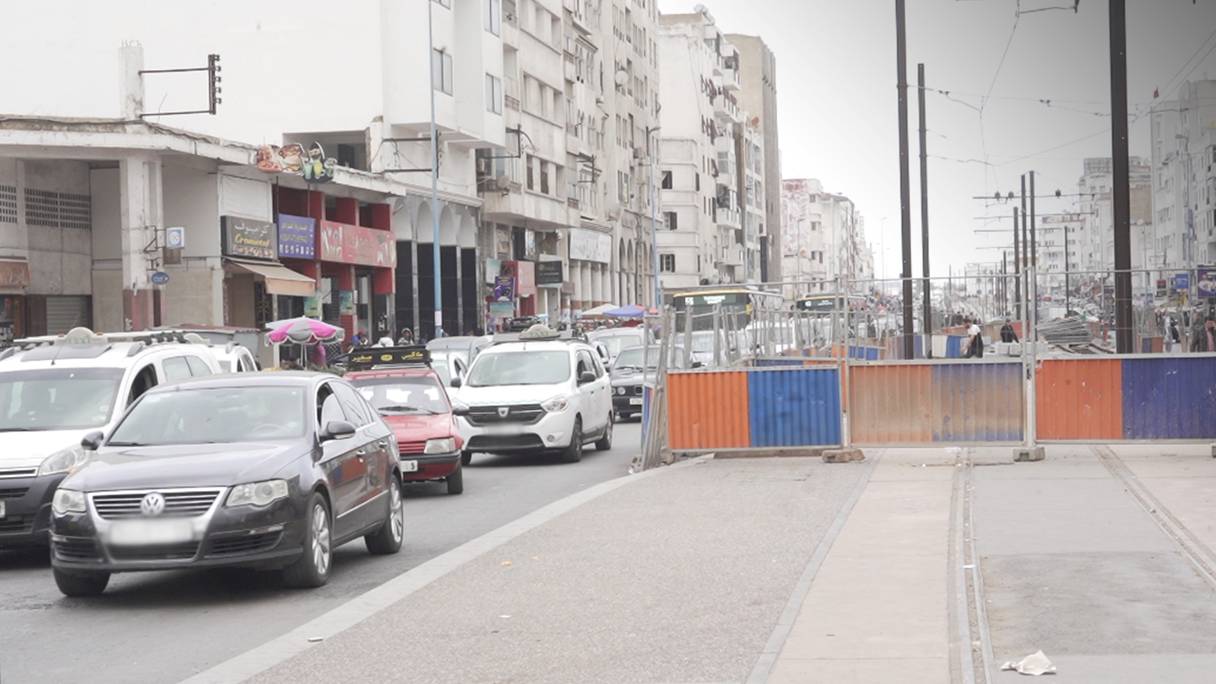 Le boulevard Mohammed VI, à Casablanca, rouvert à la circulation samedi 7 janvier 2023, après un mois de travaux sur la troisième ligne du tramway.
